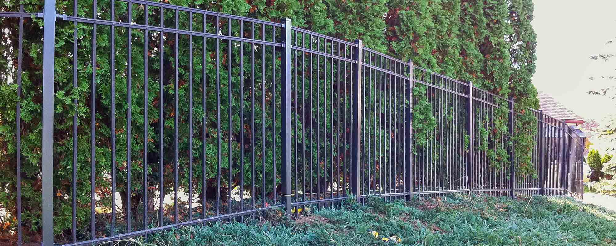 Aluminum fence installed