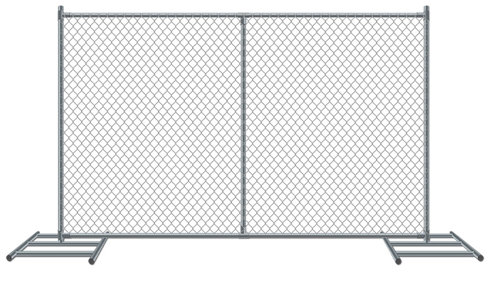 Temporary fence installation for the area.