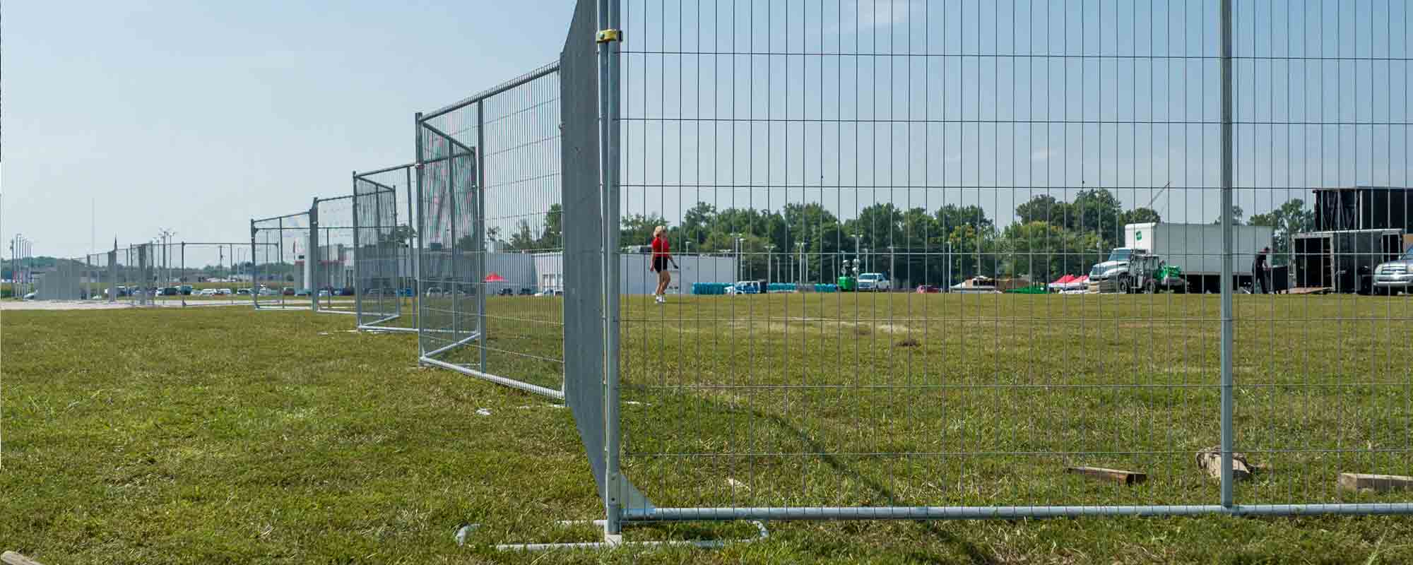 Temporary fence installed