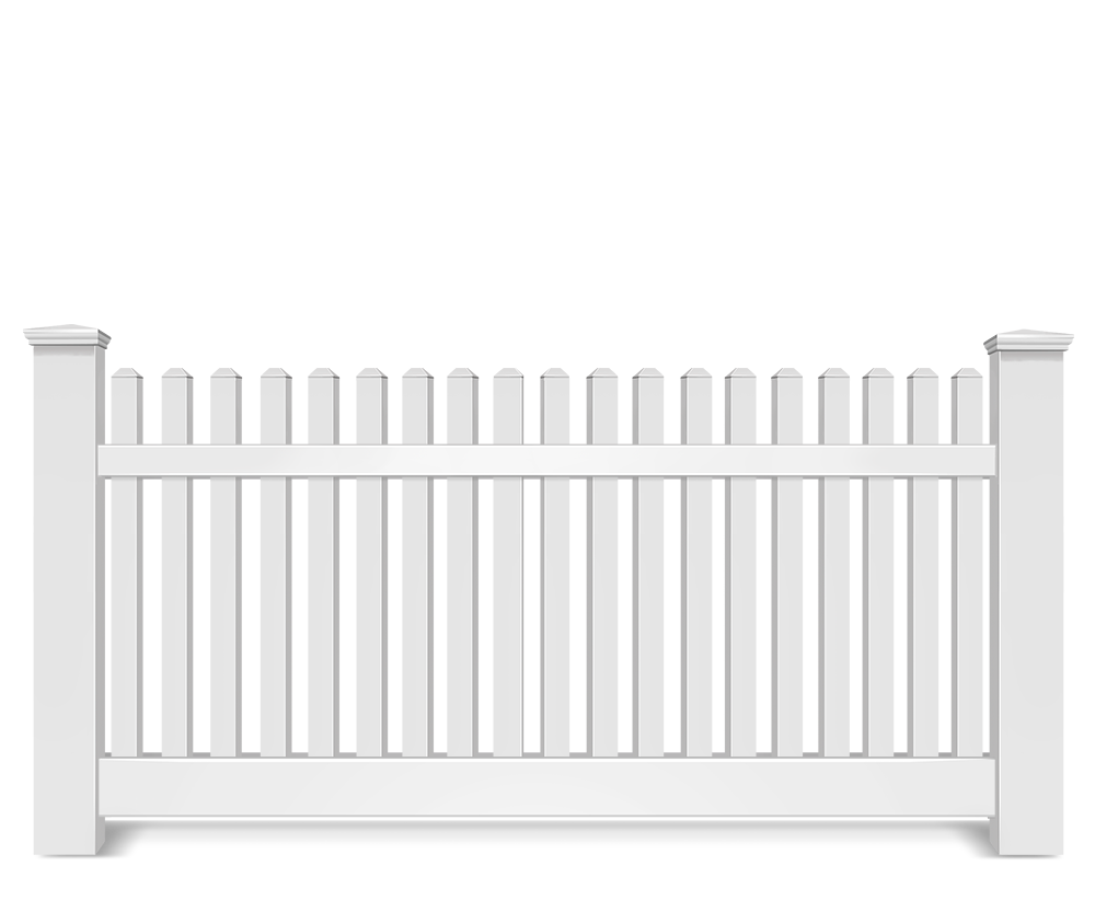 Vinyl picket fence