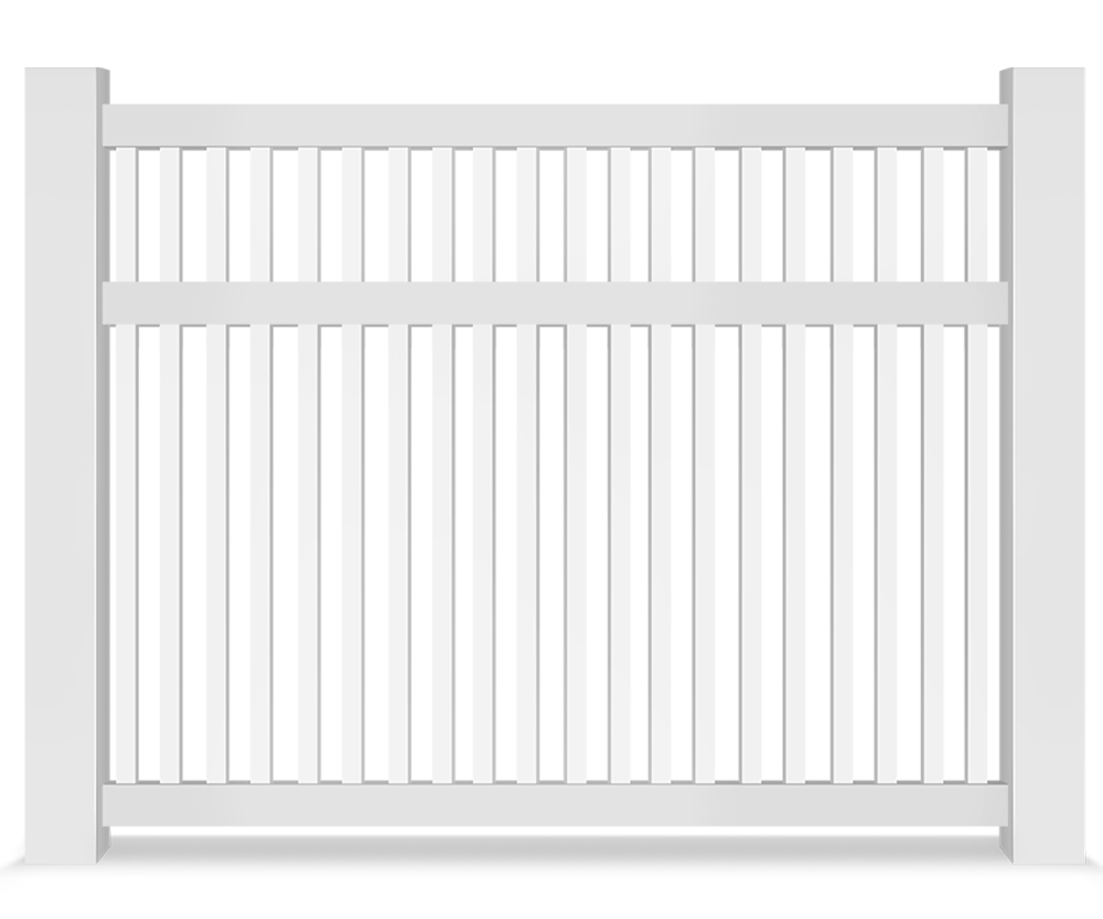 Vinyl semi-privacy fence