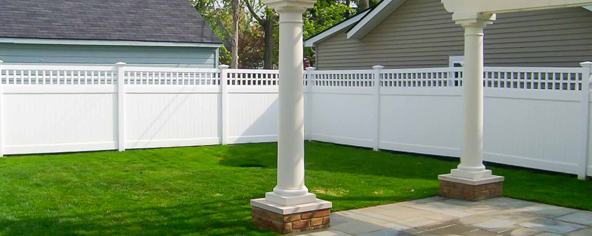 Vinyl fence installed