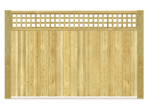 Grid Top wood fence