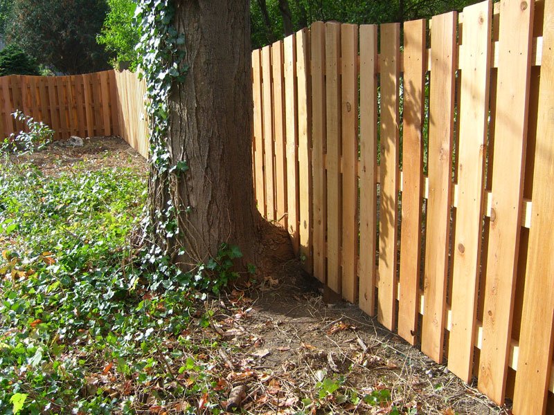 Decorative wood fence